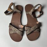 J.Crew  Women's Animal Print Ankle Strap Sandals Sz 8 Photo 7
