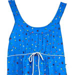 Vintage 1970's Baby Doll‎ Floral Blue Dress Size Medium Feminine Romantic Prarie Photo 2