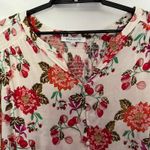 Rose + Olive Floral Boho Women Top 1X Smocking Cottage Spring Soft Girl Peasant Photo 2