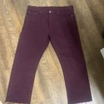Levi's Vintage maroon Levi’s 513 Relaxed fit flared leg raw hem Photo 4