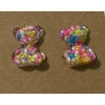 Confetti Sprinkle Fashion Statement Novelty Gummy Bear Stud Earring‎ Clear Pink Photo 3