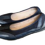 Mountain Sole  blue faux leather and fabric comfort flats women’s size 8.5 Photo 2