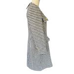 Derek Lam Constance Frayed Jacket Dress Gold Buttoned Size 8 Ivory Black NWT Photo 5