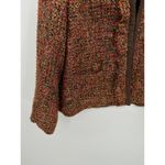 Chico's  Tweed Blazer Women 2 Large Orange Metallic Wool Blend Suit Jacket Photo 2