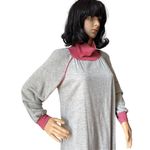 Vintage Sears JR Bazaar turtleneck maxi dress sleeved gray red medium Photo 1