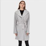 Bershka ASOS  Gray Long Belted Coat Size Small‎ Photo 2