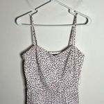 Lucy Paris  Strappy White Midi Dress, Pleated skirt and Geometrical Print sz XS Photo 2