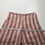 Bryn Walker  Ella Red White Striped Wide Leg Cropped Linen Pant Womens Size Small Photo 6