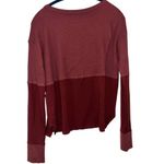 Red Haute BURGUNDY WAFFLE KNIT LOOSE FIT PULLOVER TOP MEDIUM Photo 1