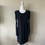 Pomander Place Black Puff Shoulder Long Sleeve Vesty Mini Dress – Size S Photo 3