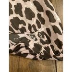 Elaine Turner  Leopard Long Sleeve tunic Swing knee length silk Dress V Neck S Photo 14