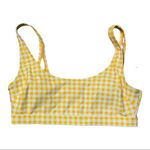 Old Navy NWT yellow gingham  swim top bathing suit top bikini M pool country Photo 0