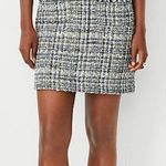 Ann Taylor Shimmer Tweed Pocket Shift Short Sleeve Dress Yellow Size 10 Photo 0