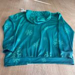 None Christmas Cat Hoodie XL Green Snowflake Funny Holiday Sweatshirt Photo 1