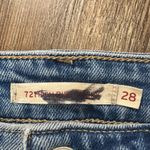 Levi's Levi’s 721 High Rise Skinny Denim Distressed Blue Jeans 28 Basic Casual Everyday Photo 10