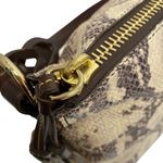 Dooney & Bourke Brown Leather Snake Skin printed Large Hobo Shoulder Bag Photo 7