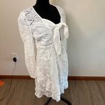 Connoto Women's White Eyelet Lace Dress Size XL Cottagecore Bachelorette Summer‌ Photo 1