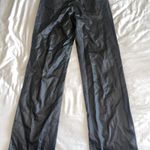 SheIn Black Leather Pants Faux Straight Leg Photo 3