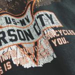 Y2K Vintage Motorcycle Logo Sleeve T shirt Unisex Dark Gray Carson City Size M Photo 8