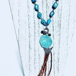 Shyanne WOMEN'S TURQUOISE COLORED BEADED PENDANT CHARM NECKLACE Photo 0