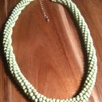 Green Howlite Beaded Woven Goldtone Necklace (18 to 20 Inches) Photo 1