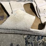 Birkenstock  Arizona Soft Slide Sandal Antique White Suede Photo 8