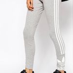 Adidas 63 ORIGINALS 3 STRIPE LEGGINGS GRAPHIC LEGGINGS SIZE M DARK GREY COTTON Photo 1