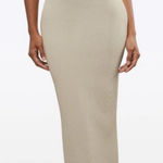 Cuts Clothing Ribbed Midi Skirt Tan Size M Photo 0