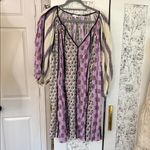 Rhode sita patchwork balloon sleeve trapeze dress Purple Size M Photo 3