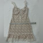 City Studios NWT City Studio White & Tan Floral Lace Mini Dress Size 3 Photo 7