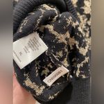 New York And Company Button-Down Black & Gold Metallic Floral Sweater Cardigan XL Photo 12