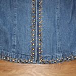 New Direction Denim jacket with gold studs, zip-up front and buttoned cuffs Photo 2