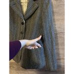 Giorgio Armani Vintage  Collezioni Herringbone Blazer 100% Wool Women Sz 10 Photo 3