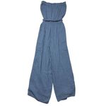 Evereve Women's Strapless Riley Gauze Jumpsuit Size M Lake Blue Summer Casual Photo 7