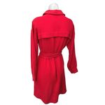 Saks 5th Avenue Saks Fifth Avenue Women's Red Long Sleeve Belted Button Down Mini Shirt Dress S Photo 1
