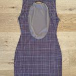 White Fox Boutique  - Plaid Sleeveless Mini Dress in Brown Photo 2