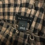 Ann Taylor  Ankle Pant High Rise Paper bag Waist Plaid Pull On Pants Size S Photo 3