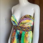 Night Moves  Yellow Satin Beaded Dress SIZE 6 Photo 3