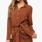 l*space L Aura Mini Tie Waist Shirt Dress Size XS Photo 0