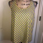 Pleione  Yellow & Blue Bird Print Tank Top Razorback Style Size Extra Small Photo 1