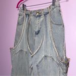 Minaa Monroe Thigh High Double Denim Jeans Women Sz S Streetwear Casual Country Blue Photo 2