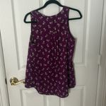 Pleione Purple Sleeveless Women's Top  sz small with Vespa detail loose fit Photo 3