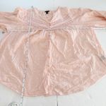 Torrid  Pink Cotton Clip Dot Lace Trim Long Sleeve Button Up Top Size 3X Photo 9