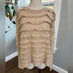 ZARA  Ruffled Knit Sweater Size Large Oversized Photo 1