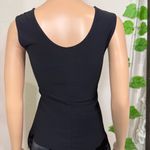 Siren Lily Black Sleeveless Top with Embellished Waist Photo 8