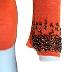 Moda International Womens Small Orange Lightweight Beaded sweater size medium​ Photo 4