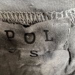 POL  Charcoal Gray Boho Embellished Pocket Tee One Size Short Sleeve Top Photo 3