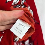 Plumberry Floral Print Smocked Waist Mini Dress Keyhole Neck Dressy Size Medium Red Photo 7