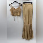 V. Chapman Calla Lily Gown in Warm Sand Tan Size 6 Photo 8