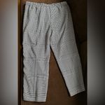 Houndstooth C By One Black & White  Pattern Capri Casual Pants Sz XL  T 16. Photo 6